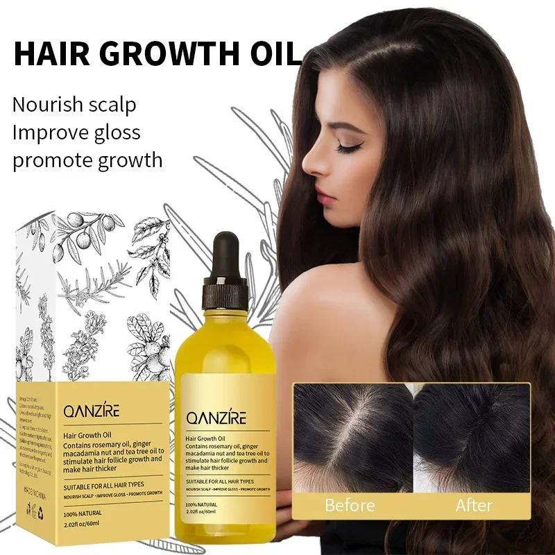 Suero rápido para el crecimiento del cabello, aceite para Barba axilar y pecho, líquido para el crecimiento del cabello más largo y grueso, previene la alopecia, anticaída del cabello