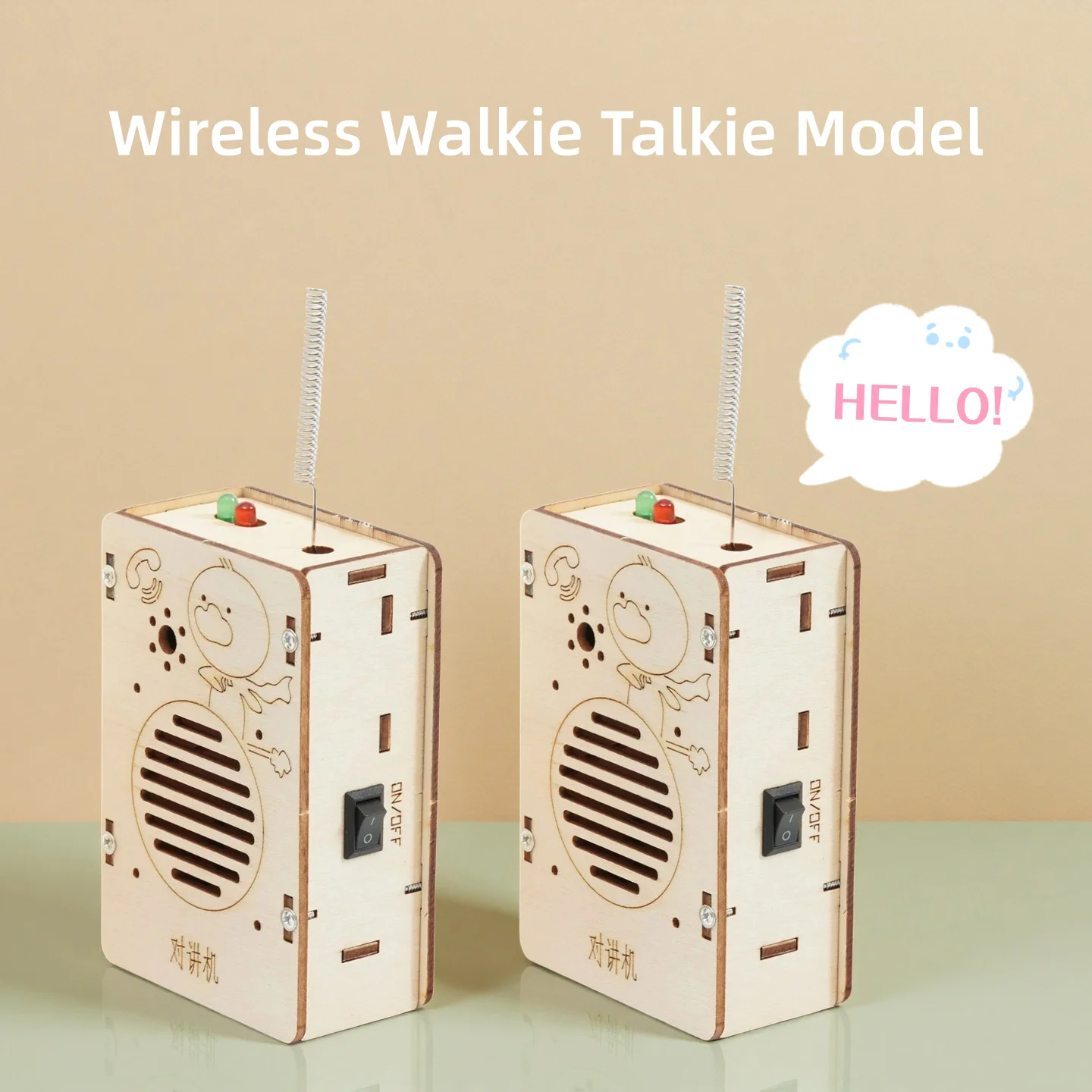 STEM DIY Wireless Walkie Talkie Model Physics Science Experiment Kit  School Science Project Supplies Gift Kids Educational Toy