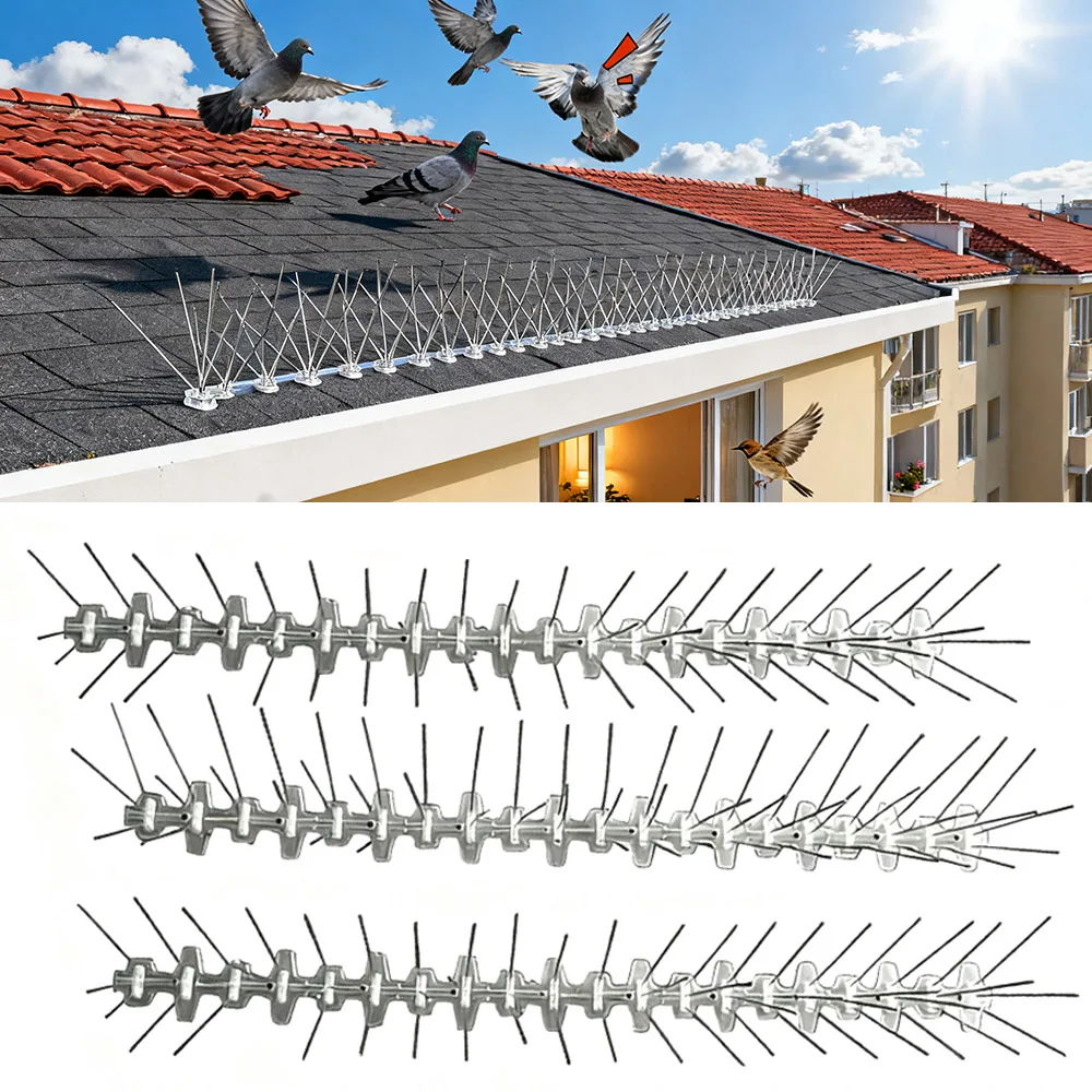 

5pcs Bird Repeller Birds and Pigeon Spikes Anti Bird Anti Pigeon Spike for Get Rid of Pigeons and Scare Birds Pest Control