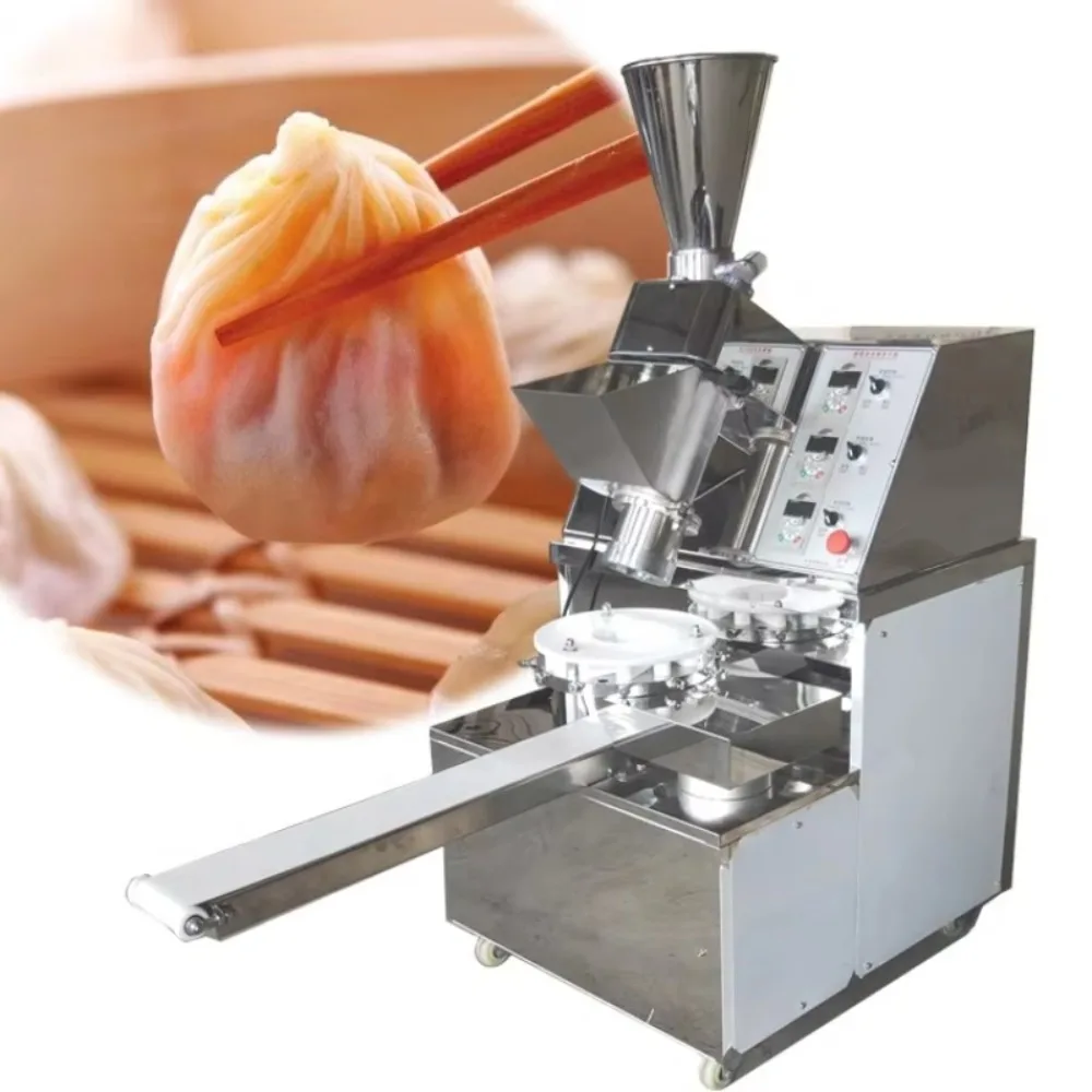 Momo Making Machine Automatic Stainless Steel Siopao Bun Baozi Soup Dumpling Small Steamed Stuffed Bun Making Machine