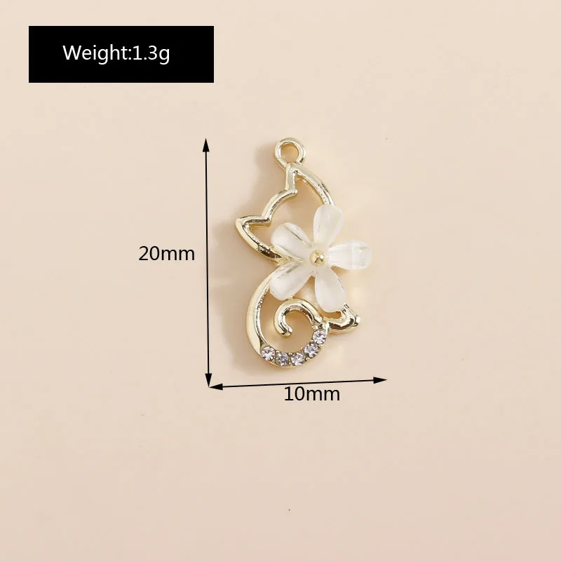 5 Stück exquisite Perlen-Bowknot-Charms-Anhänger-Verbinder für Armbänder, Halsketten, handgefertigt, DIY-Schmuckherstellung, Zubehör-Versorgung – Detail 13