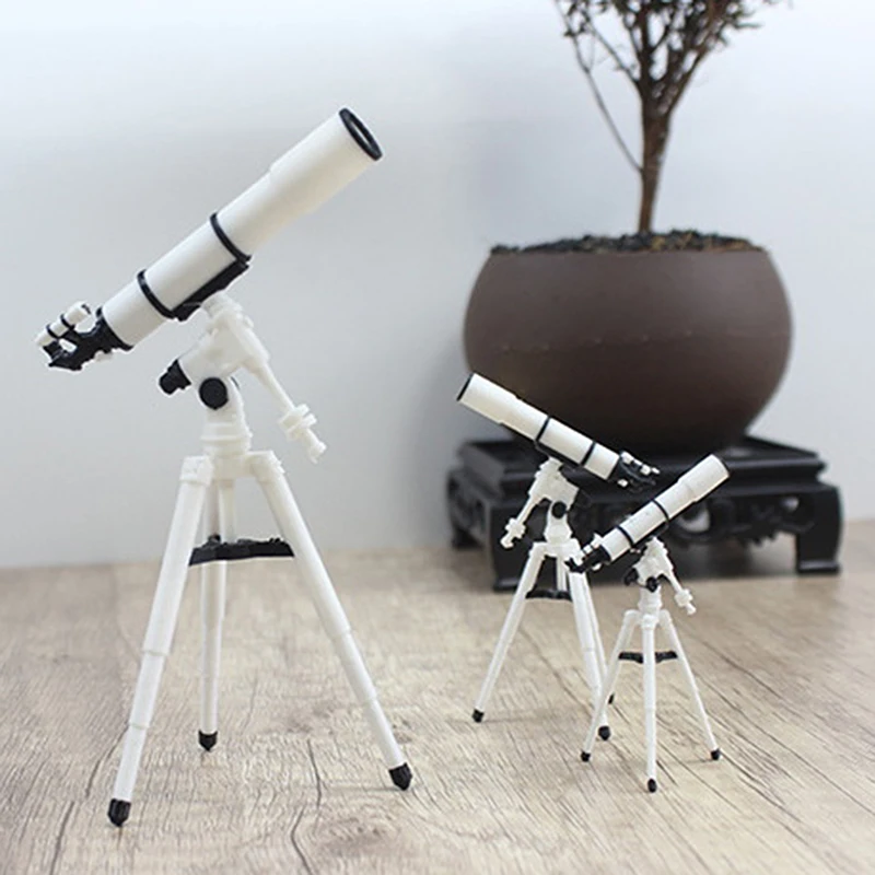 1PC Educational Science Toy Astronomy Telescope Model Pretend Decorations 1:12/1:20/1:25 Scale Dollhouse Miniature Accessories