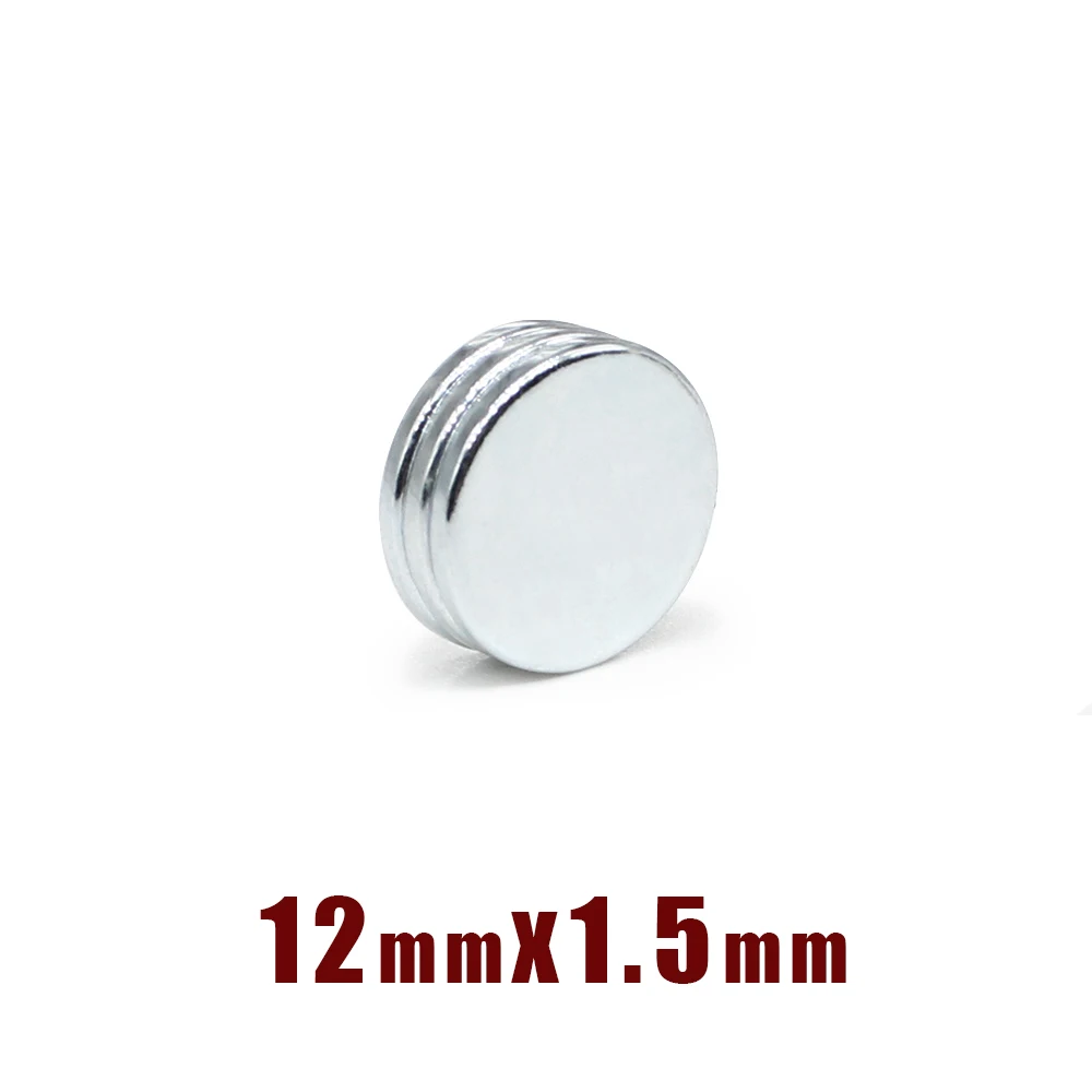 20/50/100/200/250/300PCS 12*1.5 mm N35 Thin Rare Earth Magnets 12x1.5 Round Neodymium Magnet Strong Magnetic Magnet Disc