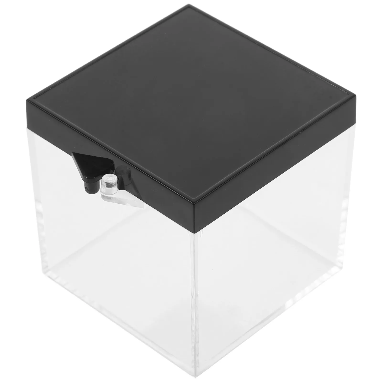 6Pcs Square Transparent Acrylic Specimen Display Box for Minerals Crystals Gemstones Protection Organization Storage Clear