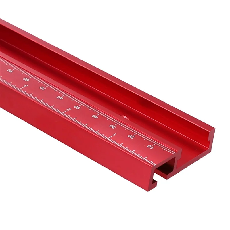 

T-Track 45 Chute With Mm/Inch Scale Alloy Red T-Tracks Slot Miter Track 40Cm Woodworking Saw Table Workbench DIY Tools-AT64