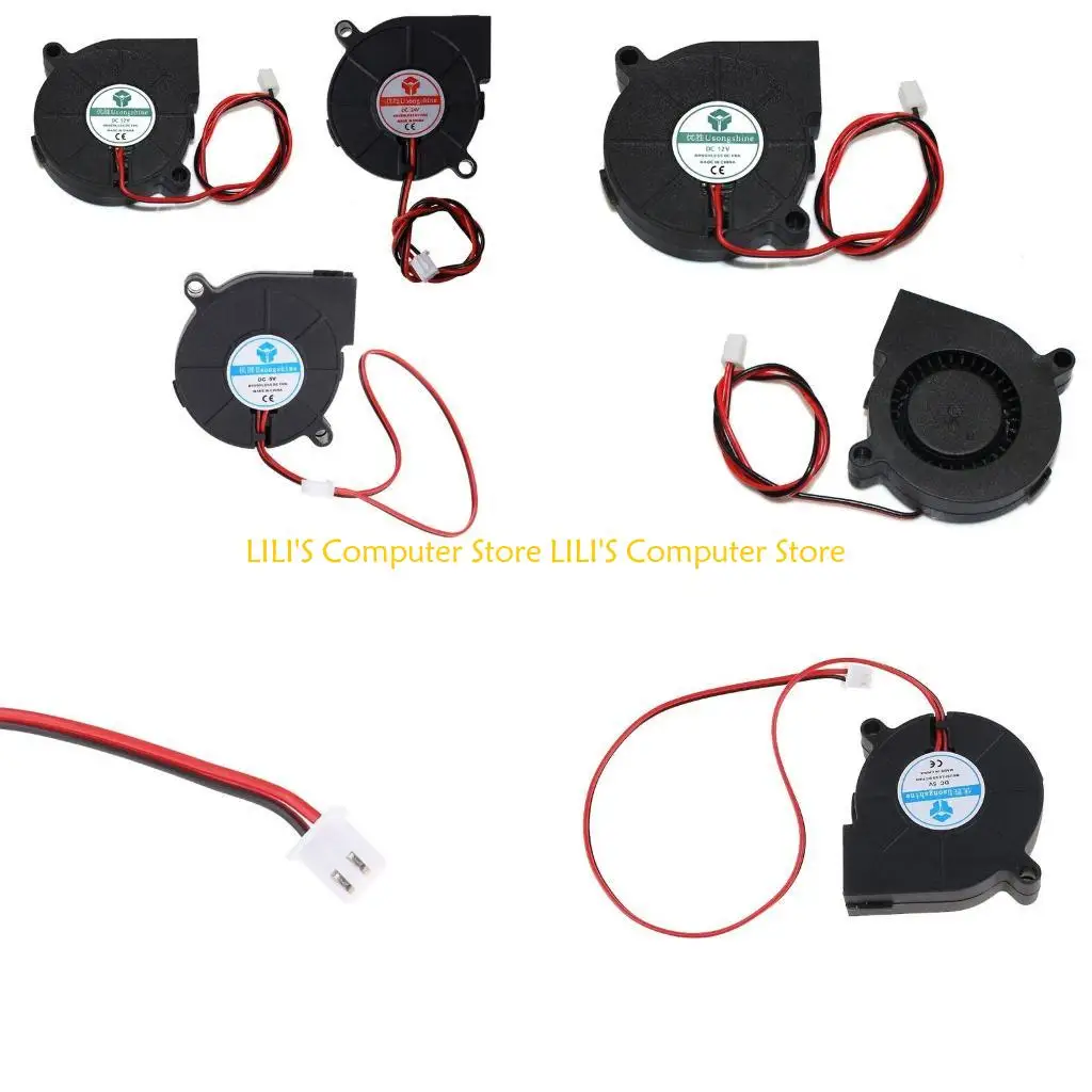 

A52B High Speed 50mm Blower Fan 5V 12V 24V 5015 Oil Bearing 50x15mm for Turbine