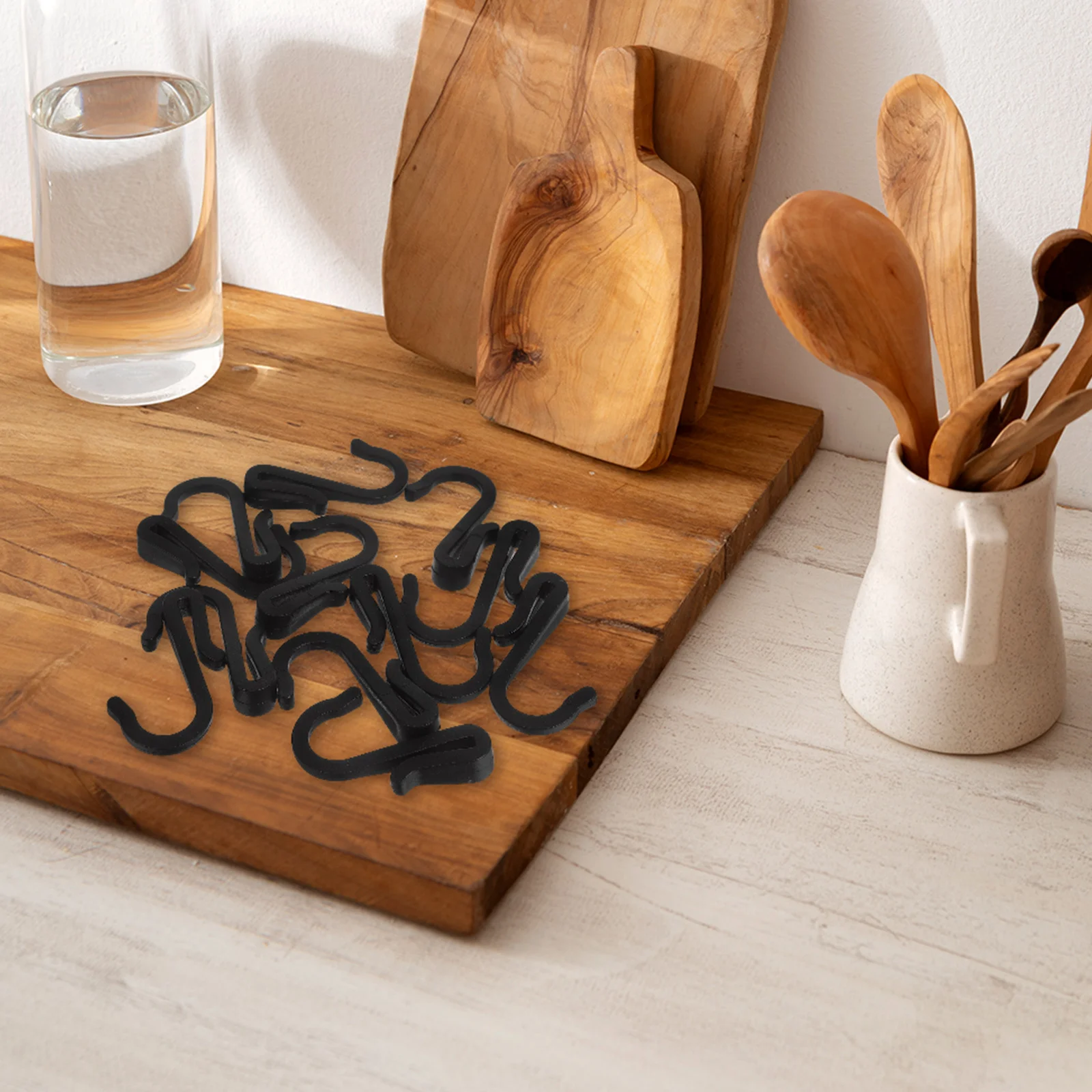 

12Pcs Kitchen Organizer Plastic S Hooks Hanging Hooks for Rack Basket Utensil Storage Cart Sink Grid Plastic S Hook