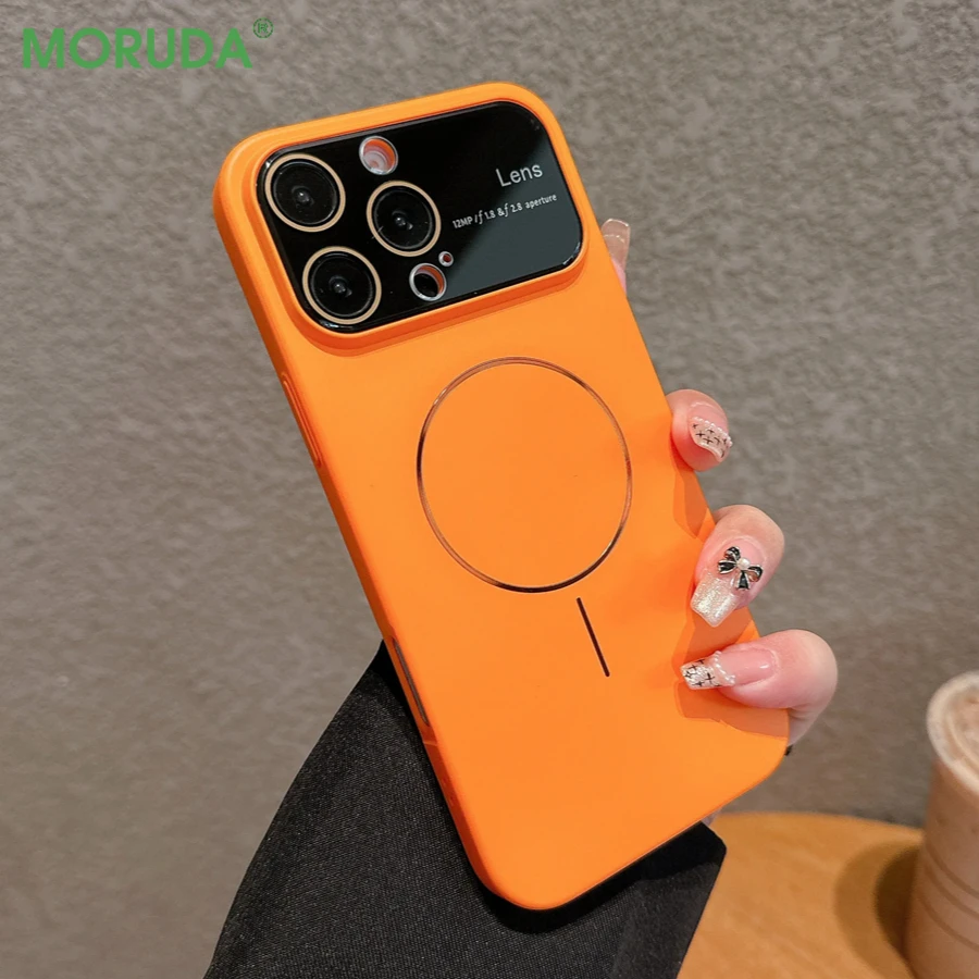 Matte Magnetische Ladehülle für iPhone 16 17 ProMax 15 14 Plus 11 12 13 Pro Max 17Air mit Vollständigem Linsenschutz für Magsafe Hard Cover