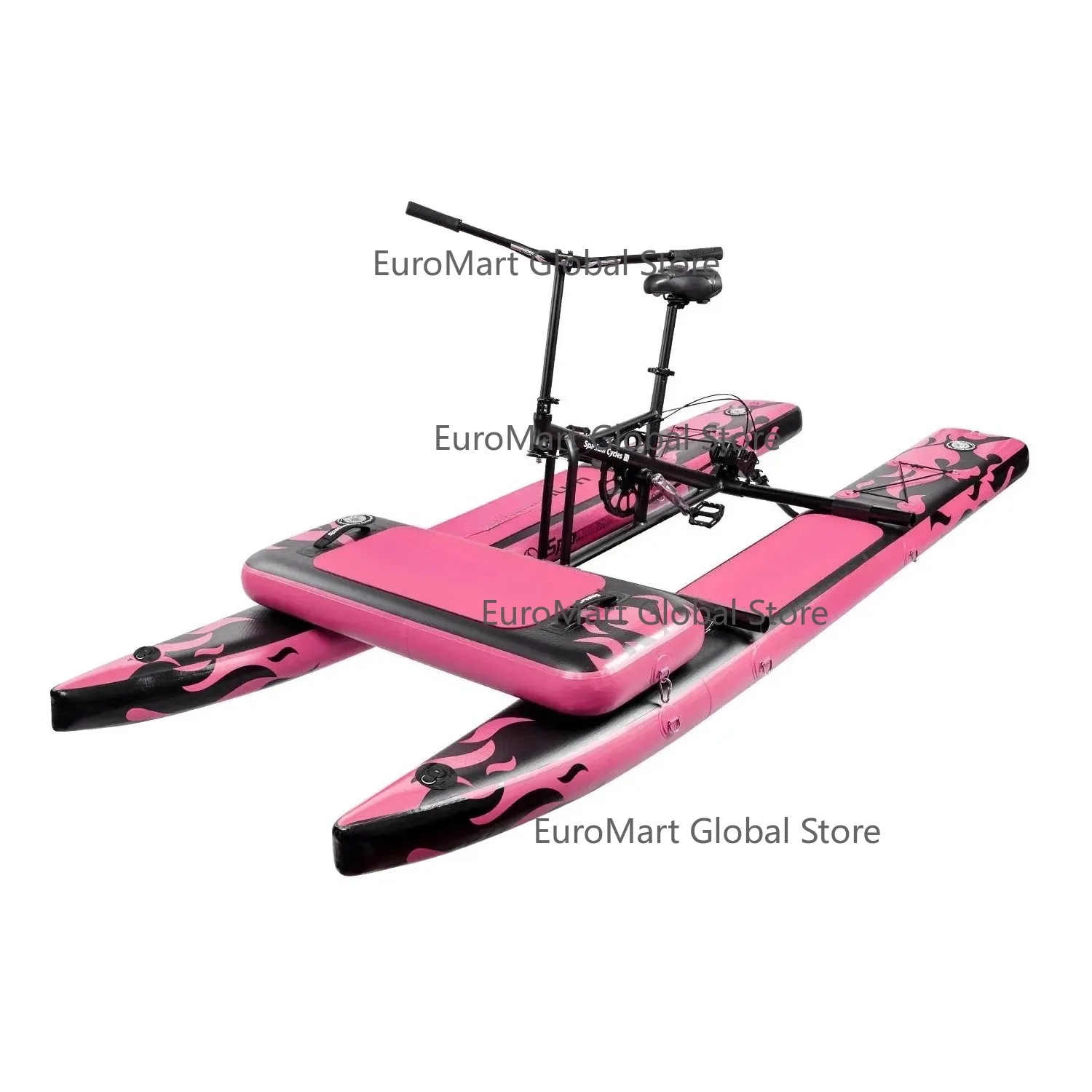 High Quality Inflatable Water Padel Bicycle Sports PVC Pontoons Bike for Adults Sea Cycling Equipment