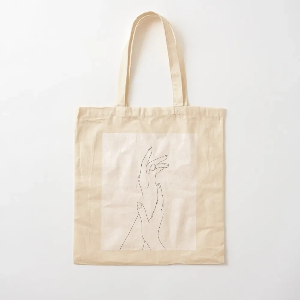 

Hands line drawing - Dia Tote Bag Woman shopper bag Candy bags Tote Bag