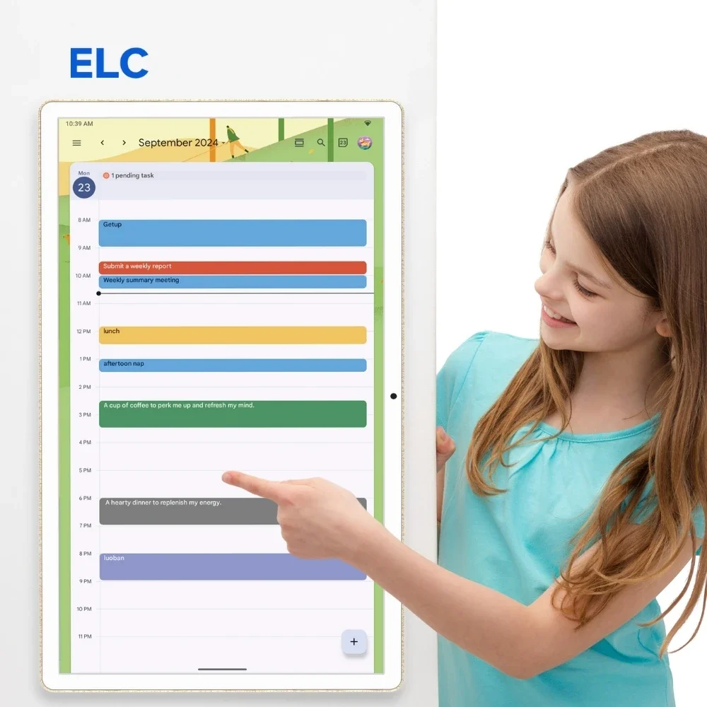 

32-дюймовый календарь, ТВ, Wi-Fi, настенный цифровой планировщик, Android 13, 4 ГБ + 32 ГБ, цифровой график, настенный календарь, сенсорный экран для семьи