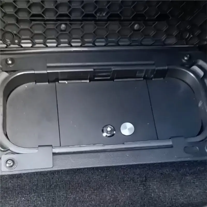 For Dodge Ram 1500/2500/3500 2009- 2018 Compatible Rear Seat Floor Locking Storage Box Secure Lid Storage Organizer Tray