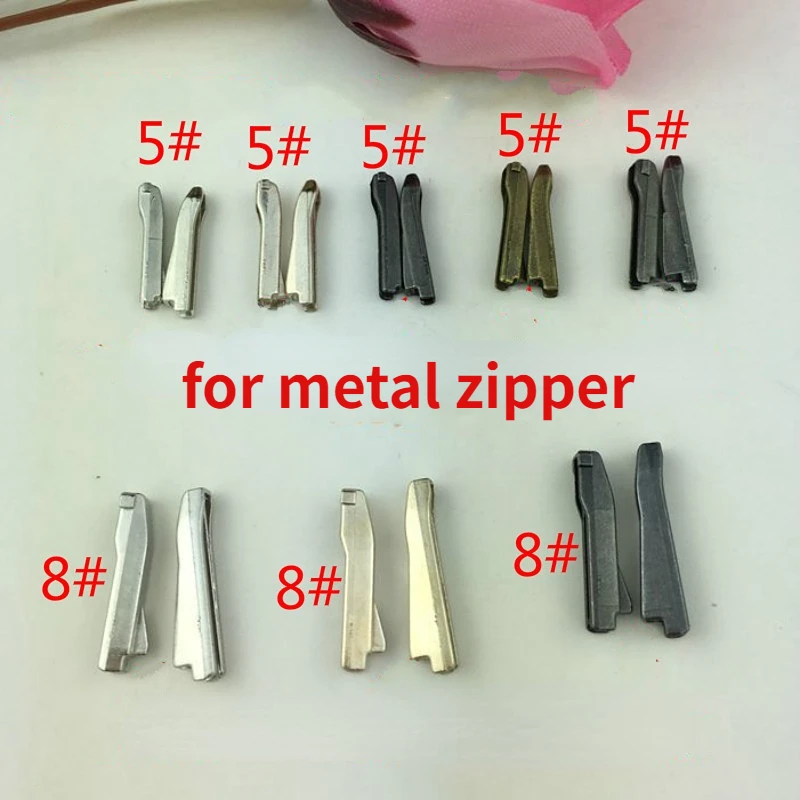 100sets/Lot Zipper Accessories Metal Pin Retainer for Double Open End TWO WAY Instant Repair Fix Wholesale