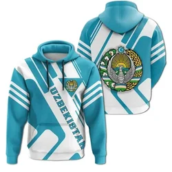 Uzbekistan National Emblem 3D Printed Unisex Hoodie Loose Sweatshirts Autumn Street Sports Pullover Sweatshirts Kid Hoodies