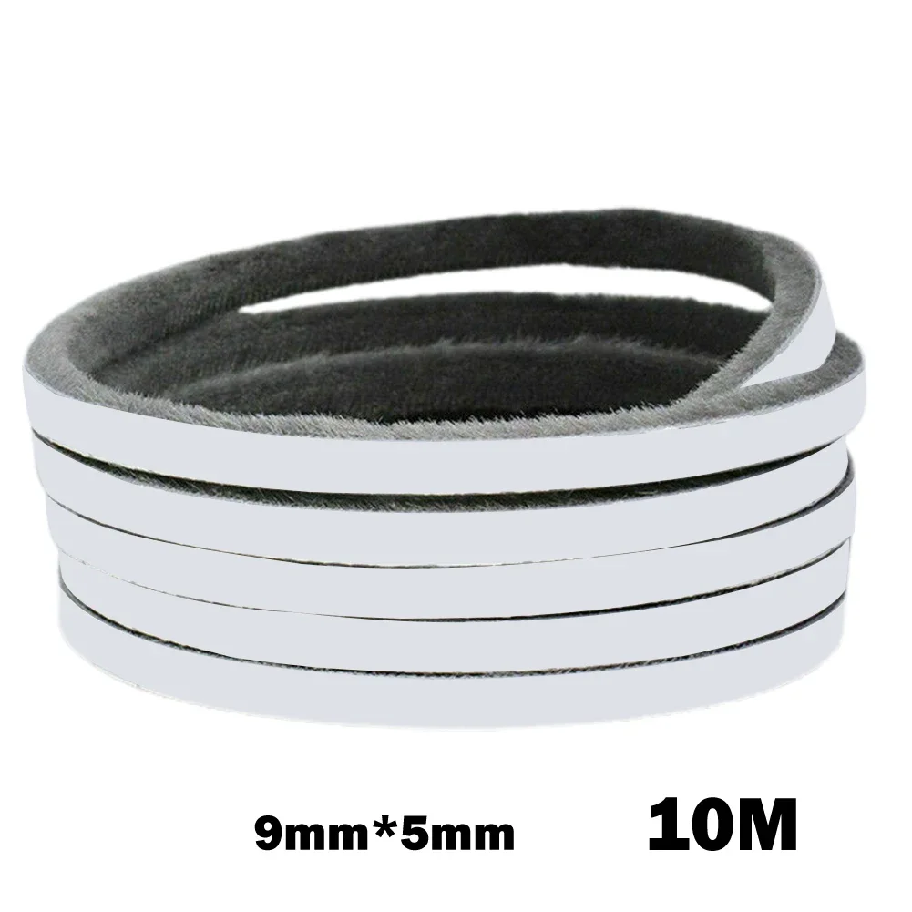 

10-метровая самоклеящаяся уплотнительная ветрозащитная щетка для домашней двери, окна, звукоизоляционная лента, прокладка, щетка, щетка