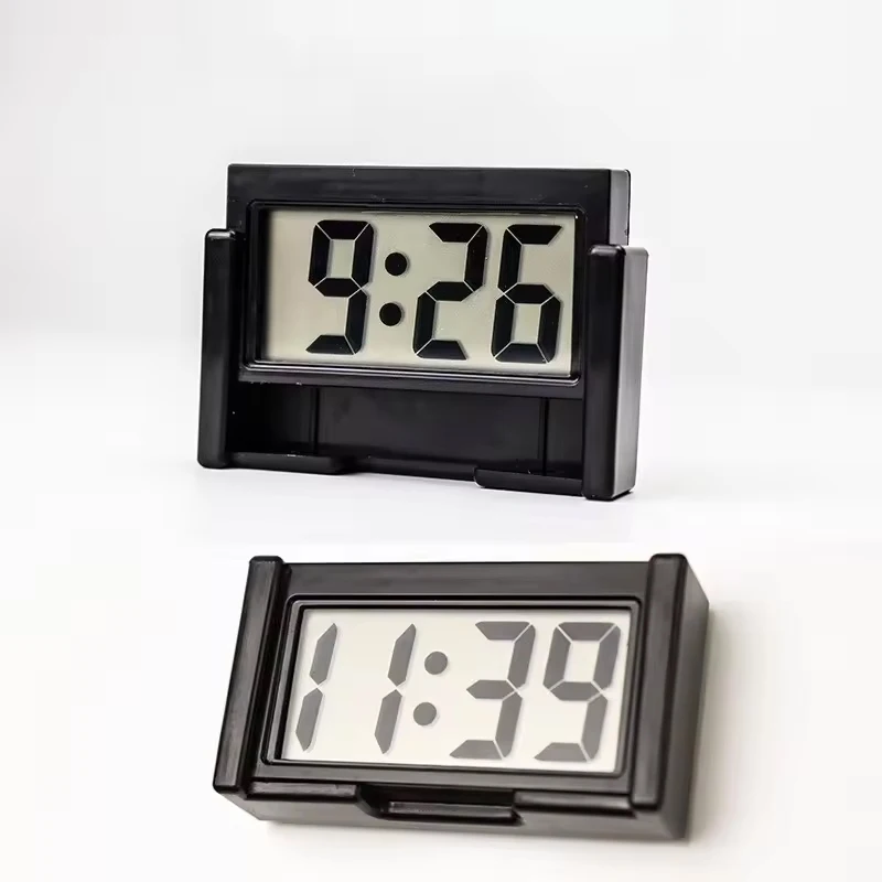 Small Digital Clock With LCD Time & Day Display Mini Automotive Digital Clock for Car Truck Dashboard & Air Vent ﻿