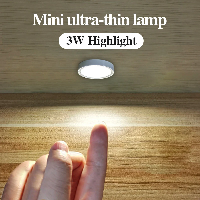 

Mini LED surface mounted spotlight ultra-thin panel light indoor lighting home kitchen cabinet light 220V 3W 5W 7W