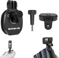 Sunnylife-Clip de abrazadera de montaje para parabrisas de motocicleta, para insta360 X5 X4 X3 GO3S/ACE PRO2/Gopro Hero /DJI Action 5 Pro 4 3 2/bolsillo 3