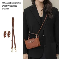 Accesorios de transformación para bolso Longchamp Mini, correas de bolso sin perforaciones, correa de hombro de cuero genuino, conversión cruzada, 3 piezas