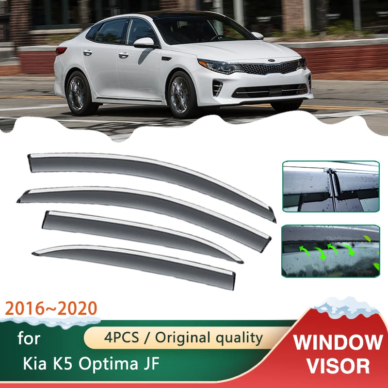 

Car Windows Visors for Kia K5 Optima JF 2016~2020 Accessories 2017 2018 Awnings Sun Rain Smoke Shades Guard Deflector Windshie