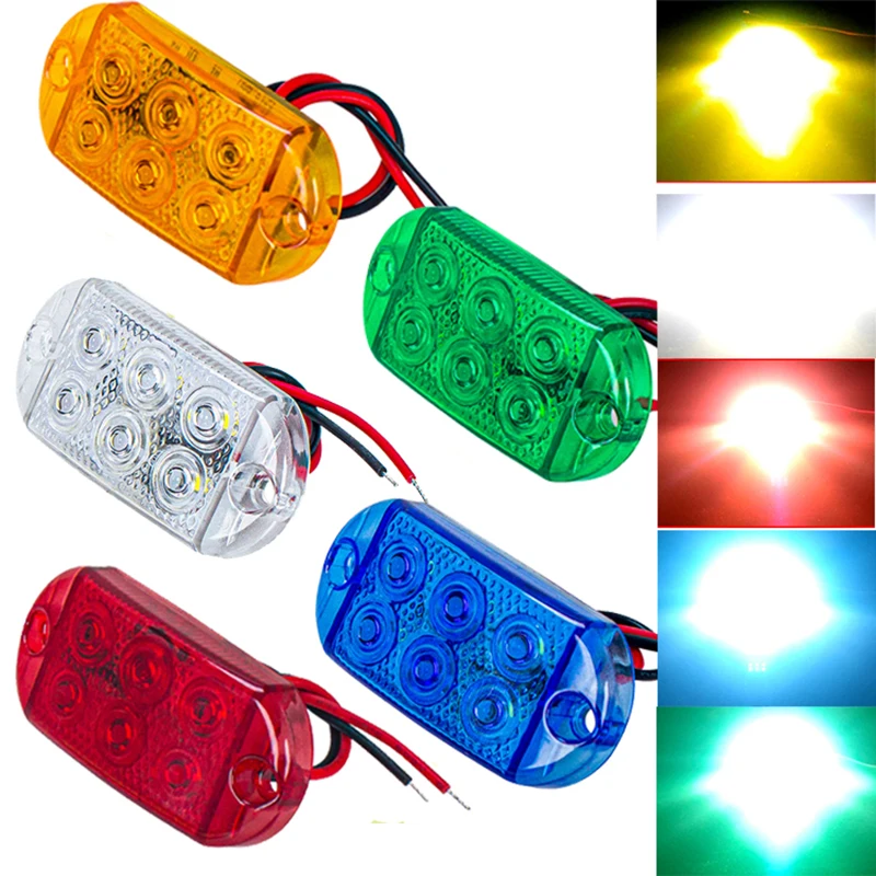 2PCS 12V-80V LED Flash Warning Light Waterproof Trailer Car Truck Width Indicator Light 12V-80V Motorcycles Turn Signal Lamp