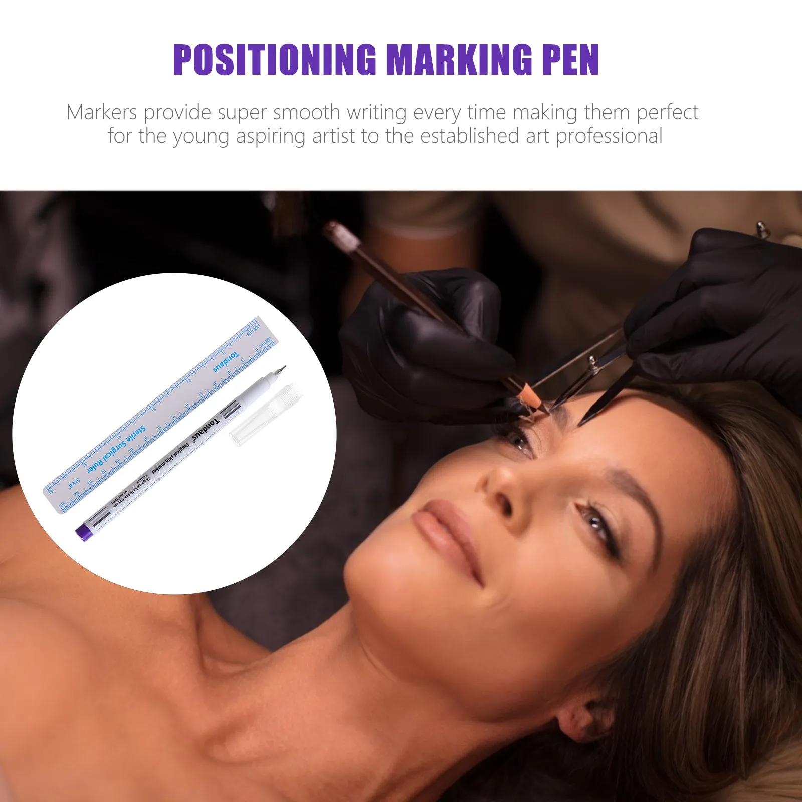 

20Pcs Skin Marker Pen Medical Grade Ink Waterproof Tattoo Marking for Artists Beginners Salon Use Single Head Design