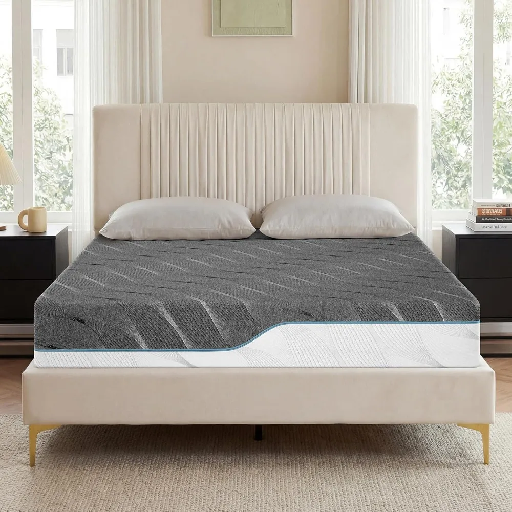 8 Inch Memory Foam Mattress, Extra Firm to Medium Firm Dual Sides Flippable Mattress, High Density MattressforCertified,80