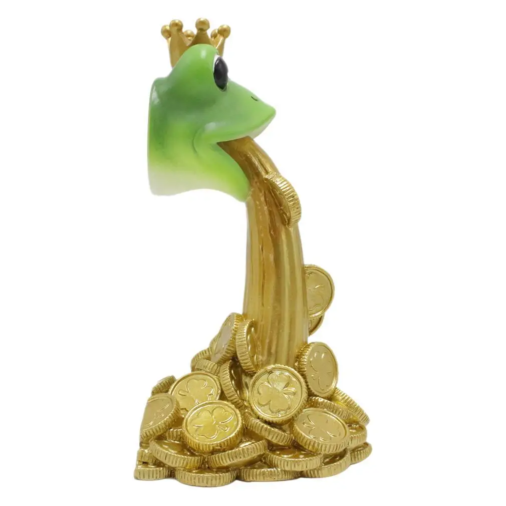 ‌Crown Frog Spitting Coin - Resin Lucky Decor for Home & Office