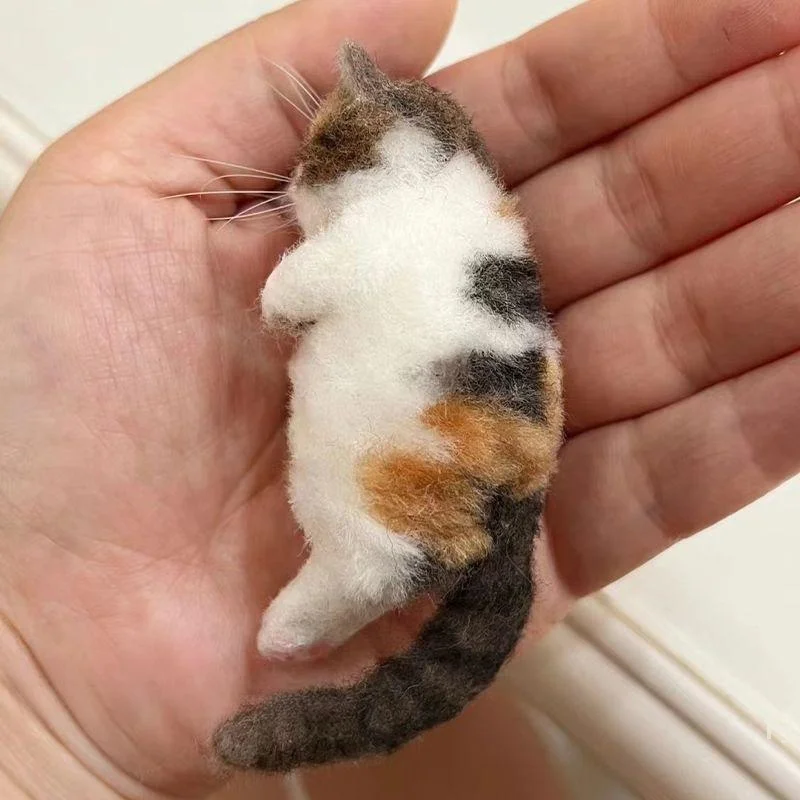 [YU] sac de matériel fait à la main en feutre de mouton pour débutant bricolage aiguille de laine feutrage Simulation cadeaux d'animaux créatifs
