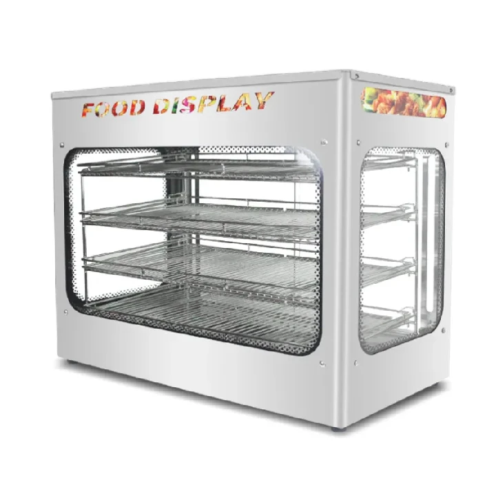 Stainless Steel 4-Layer Electric Display Air Food Warmer Fried Chicken Food Display Warmer Food Warming Showcase