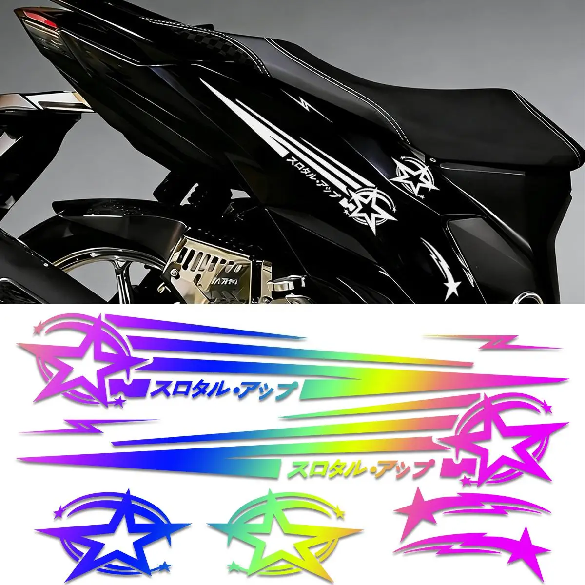 Motorrad-Aufkleber, Stern-Vinyl-Aufkleber, wasserdicht, für Kraftstofftank, Roller, Auto, Fahrrad, Zubehör für Voge 800 Zontes Voge 900 DSX Z750 525