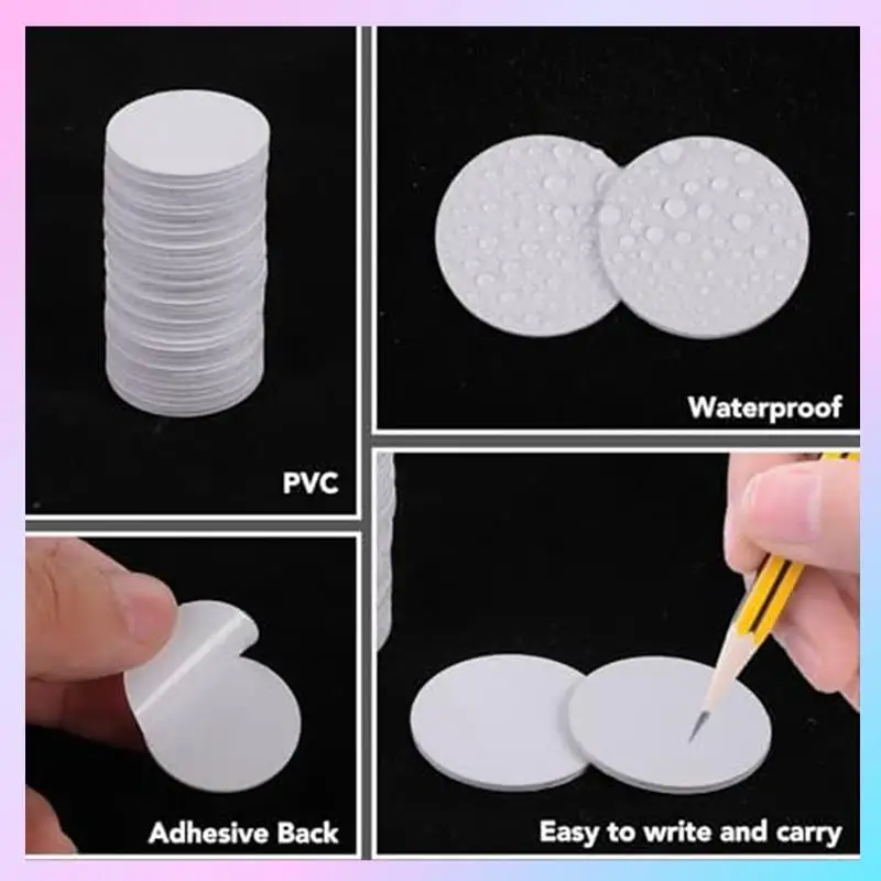 

AB25-60Pcs NFC Tagsntag 215 NFC Sticker Chip Round NFC Tag Rewritable NFC Card Sticky Back NFC Enabled Cell Phone Device Easy To