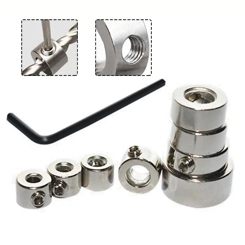 

3-16mm Adjustable Drill Stop Collar Set for Professional and DIY Woodworking Projects