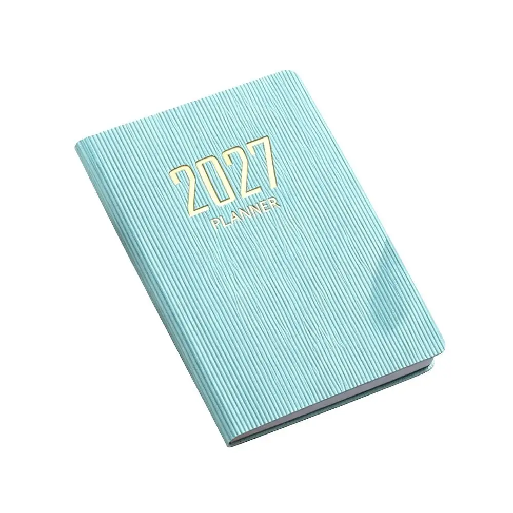 High Quality A7 2027 Agenda Book Pocket with Calendar Appointment Book To Do List English Notepad School Office Supplies
