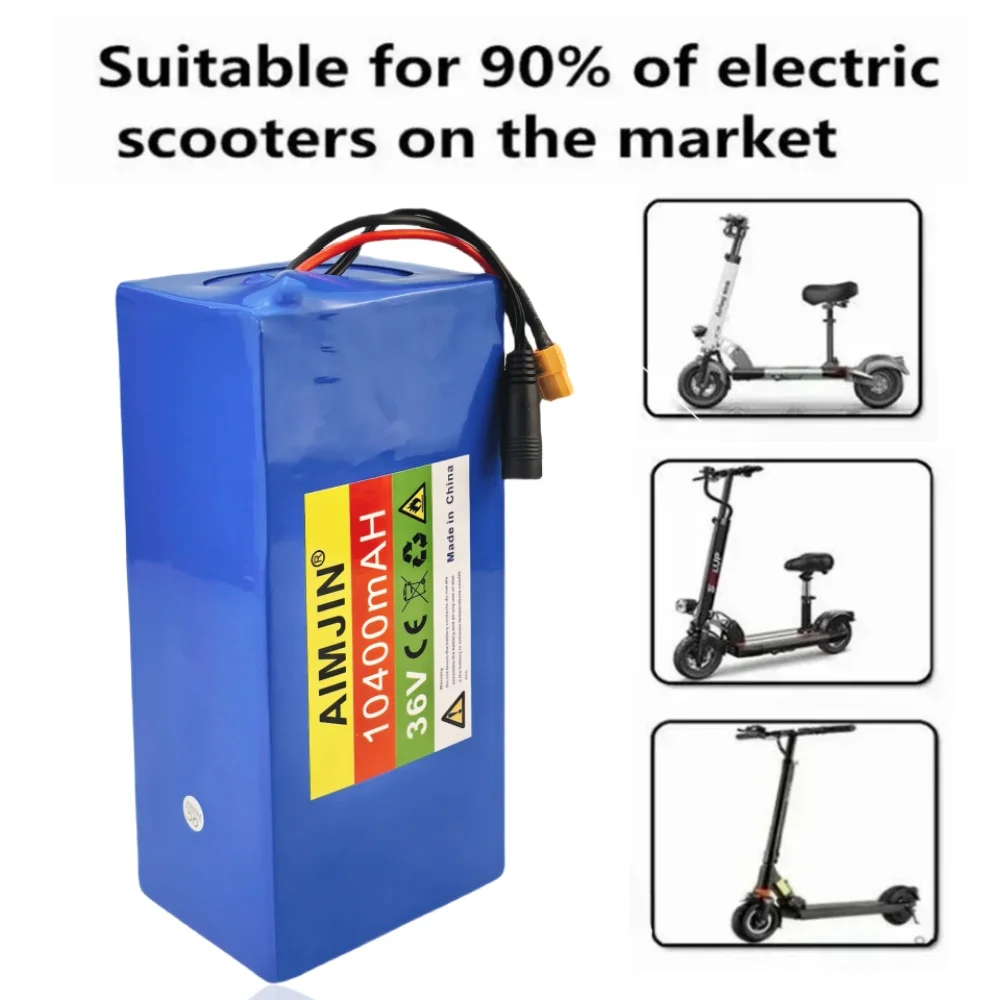 10S4P 36V 10400mAh  18650 Lithium Battery Pack with BMS Electric Scooter Electric Scooter Battery+42V 2A Charger