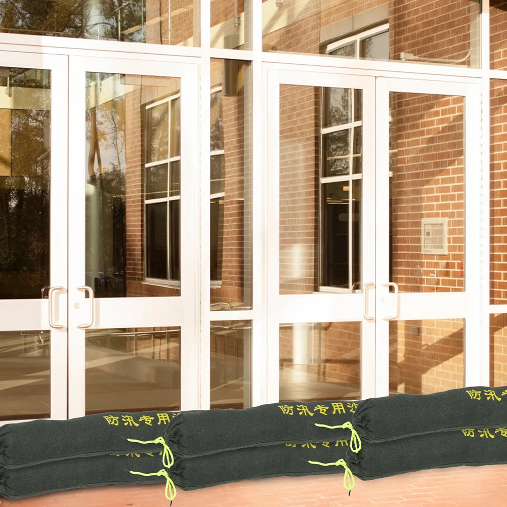 

2 Pcs Flood Control Sandbags Barrier Stop Water from Coming under Door Absorb Barriers for Garage Home Canvas Stopper