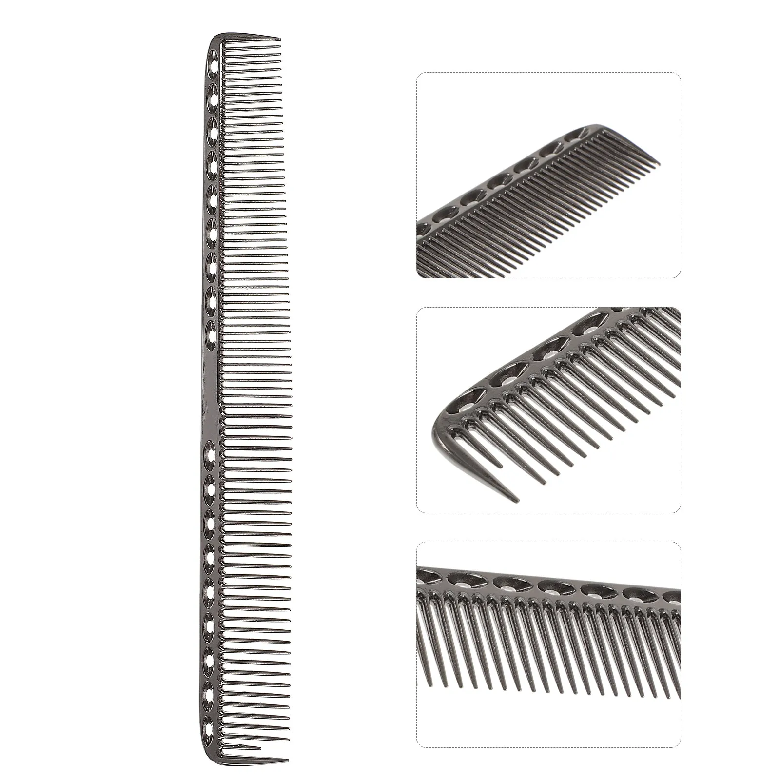 

Steel Comb Size L Black S909 Anti-Static Hairdressing Salon Hair Cutting Metal Stainless Steel Hair Comb for Styling