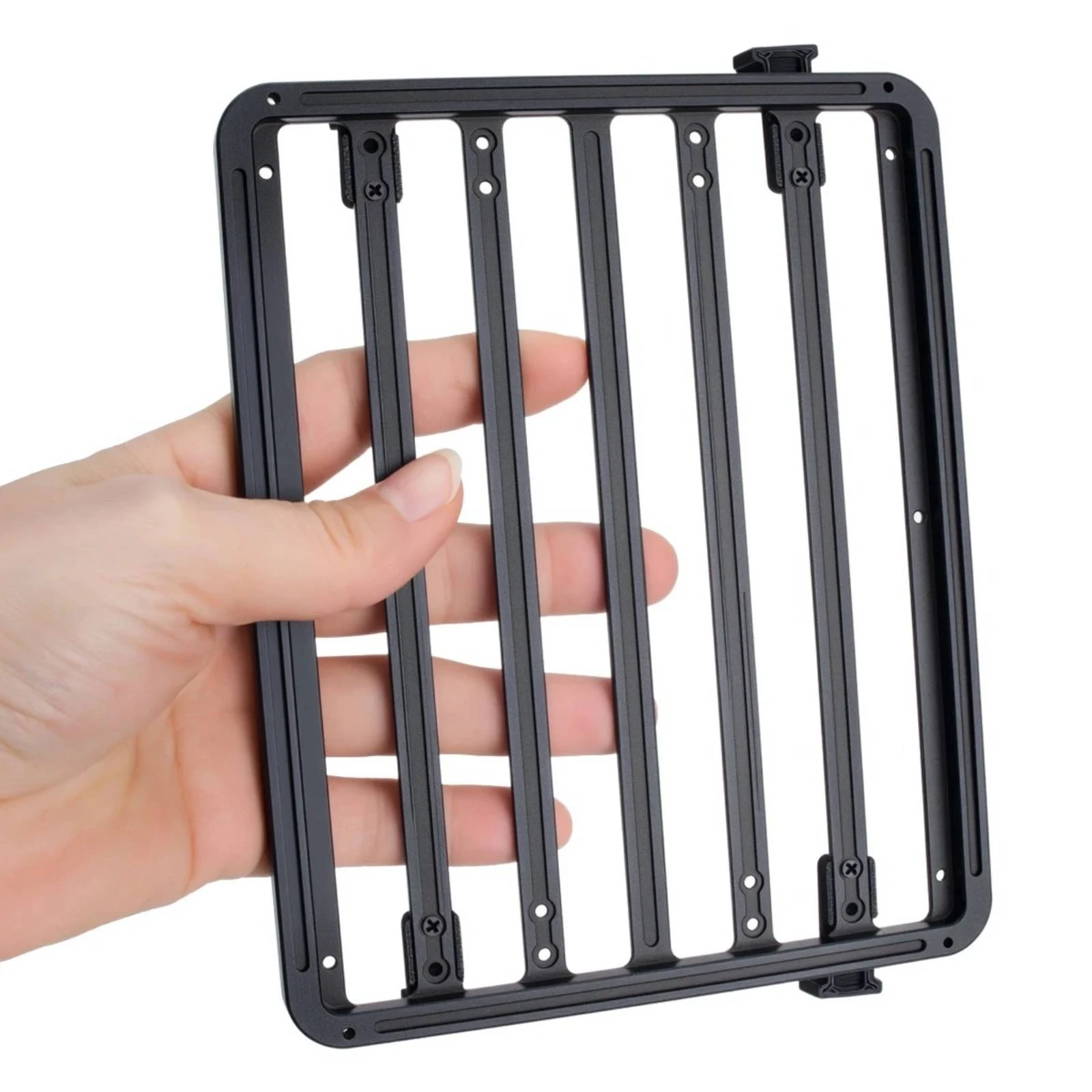 RC Luggage Carrier Long-Lasting 1/10 Scale VP VS4-10 Phoenix Roof Cargo Rack CNC Aluminum RC Crawler Roof Rack Slatted Sleek