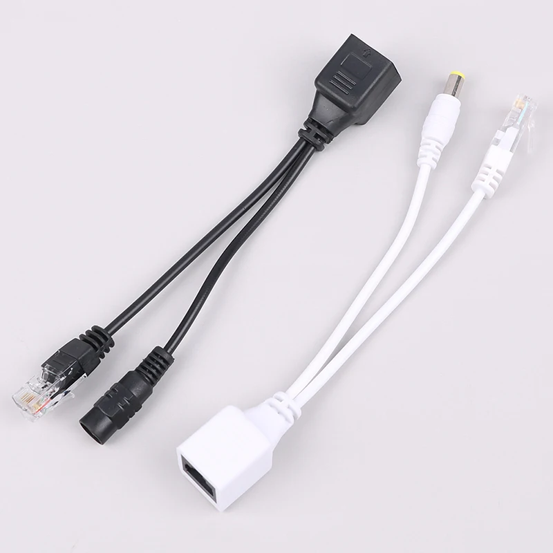 Cable adaptador POE pasivo de alimentación sobre Ethernet, divisor RJ45, módulo de fuente de alimentación de inyector, 12-48v para cámara IP, 1 par