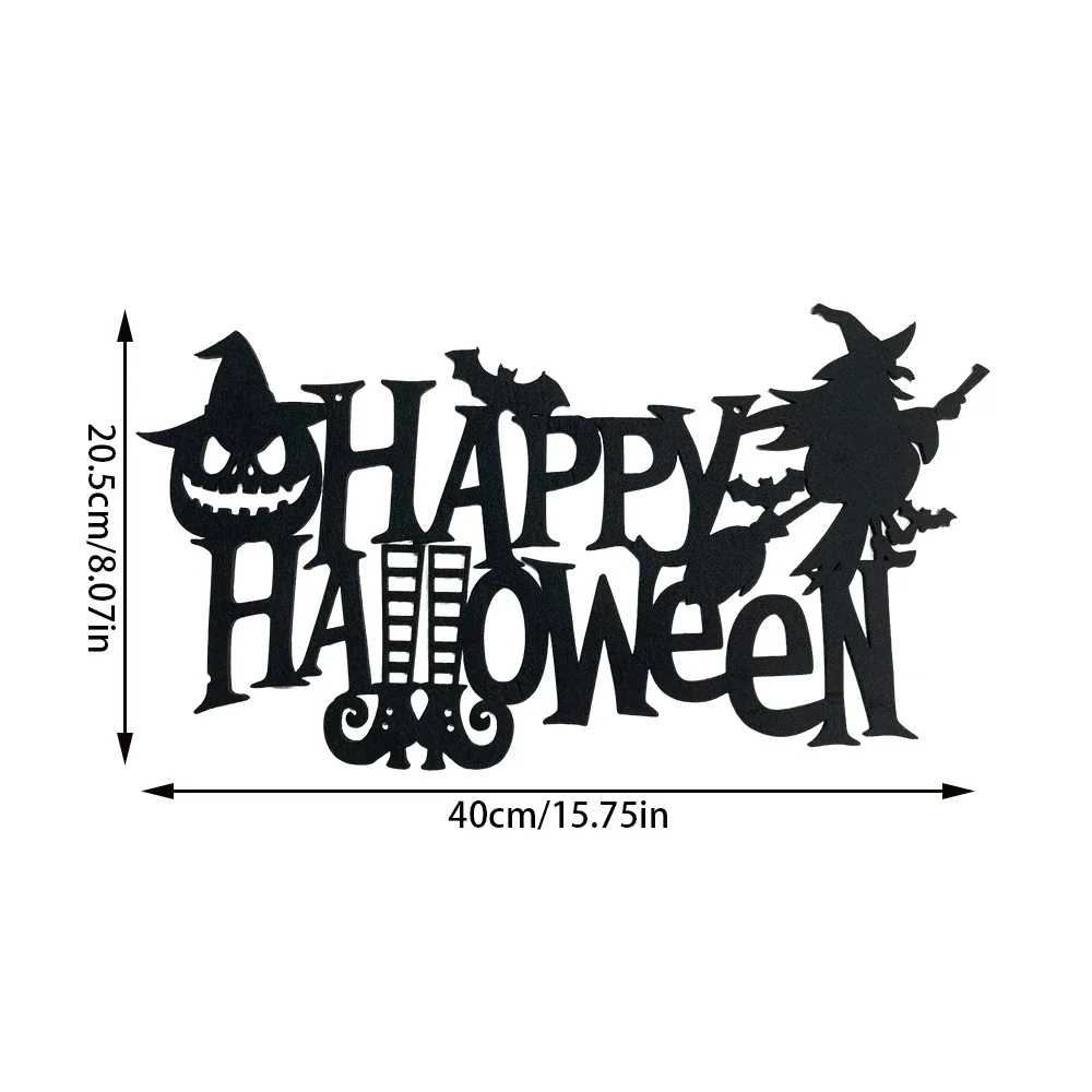 Spooky “Happy Halloween” Window Stickers | Witch, Pumpkin, and Bat Designs for Glass Door or Window Halloween Decor