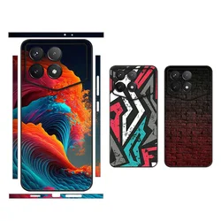 3M Material Cool Pattern Matte Film Skin Phone Back + Sides Sticker For XIAOMI Redmi K70 Pro K70e K70 K60 Ultra K60 Pro Wrap