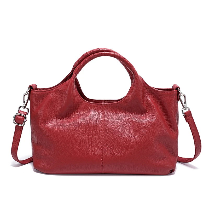 

Women's Genuine Leather Handbag Large Capactiy Crossbody Shoulder Bag Female luxury designers waxed cowhide leather tote bag
