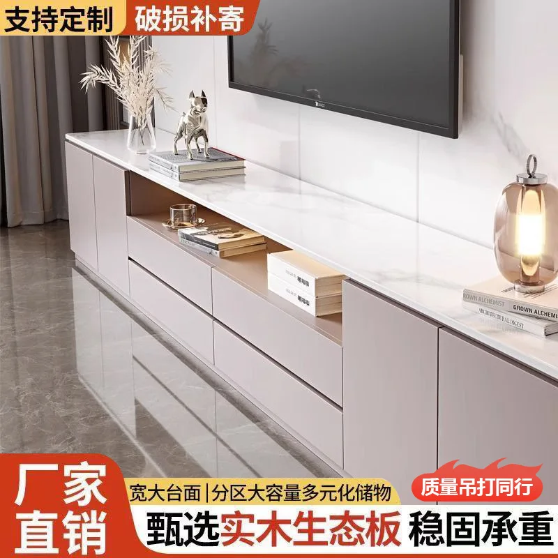 TV cabinet floor-to-ceiling living room storage cabinet integrated solid wood TV cabinet installation-free two-in-one locker