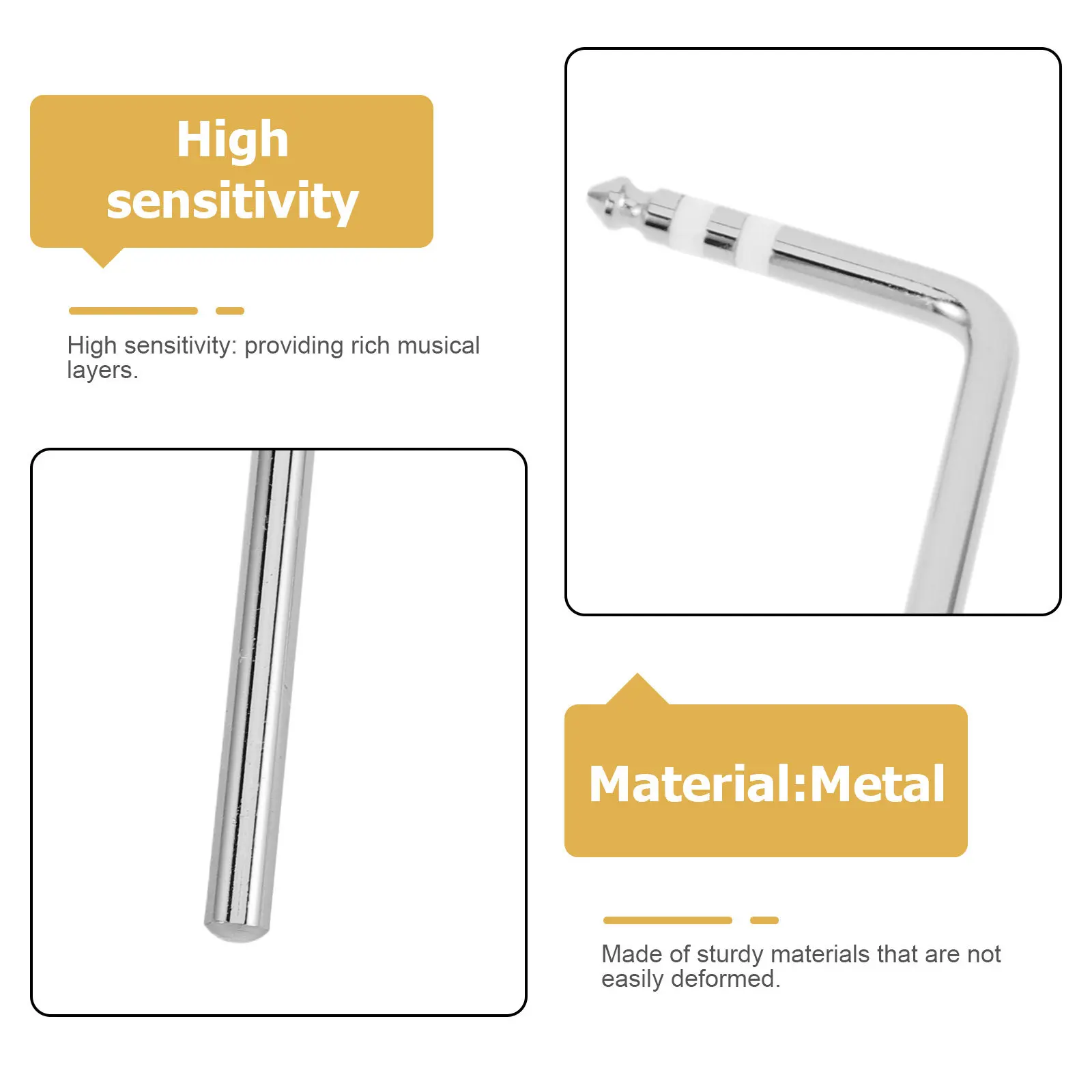 3Pcs Tremolo Arm Black Electric Guitar Vibrato Arm Whammy Bar Direct Insert Replacement Stable Tuning Guitar Parts