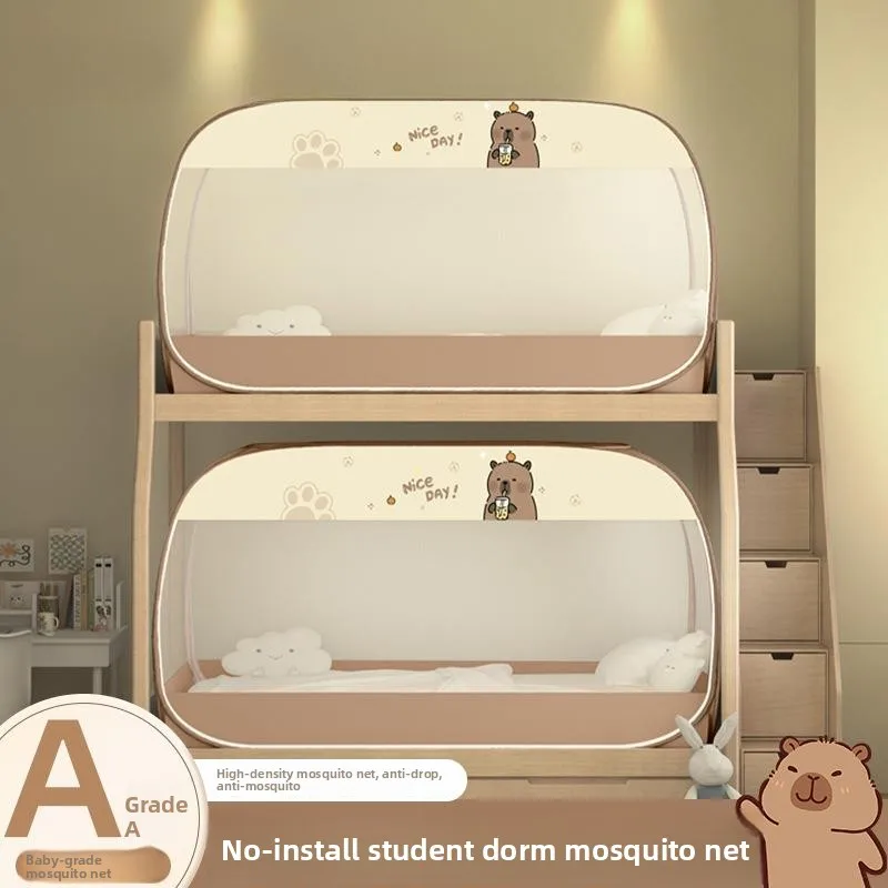 

Student Dormitory Mosquito Net Single Person No Installation Upper And Lower Berth Mother And Child Bed Full Cover Mongolian ...