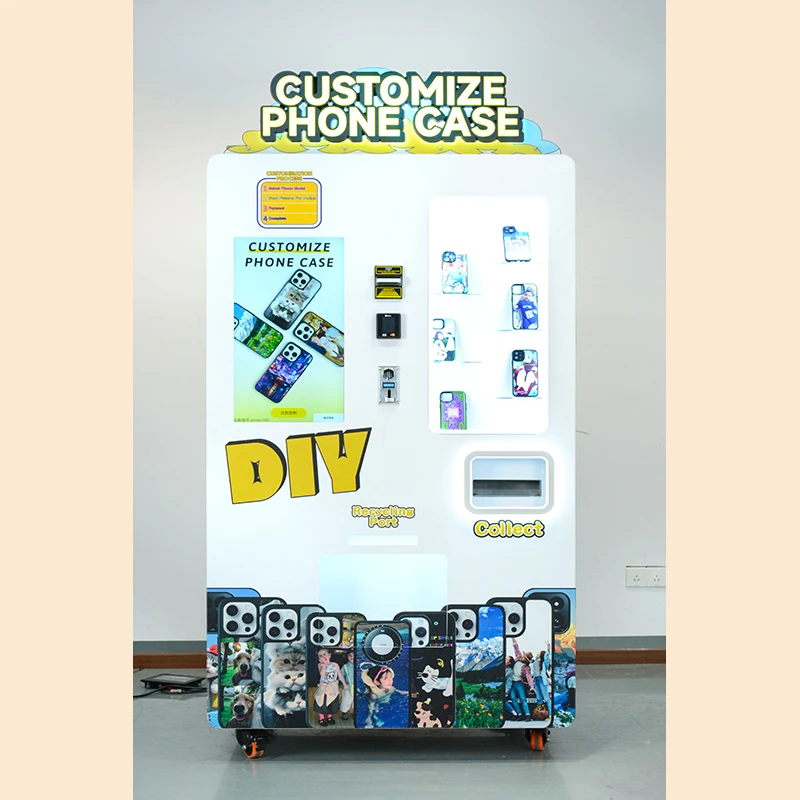 Automatic DIY Phone Case Vending Machine SDK Touchscreen Display Customizable Capacity 1 Year Warranty for All Phone Brands