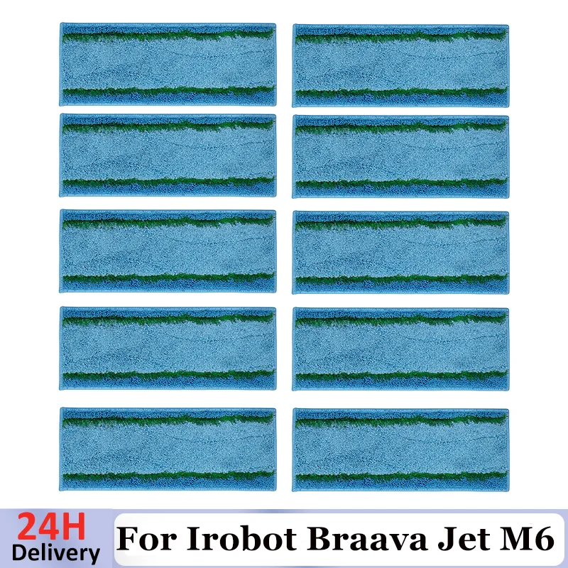 Detachable Mop Pads for iRobot Braava Jet M6 Series Robot, Upgrade Reusable M6 Mop Pad Replacement Accessories Wet Mopping Pads