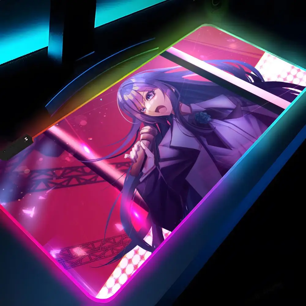 

Anime Ado Mouse Pad Rgb Xxl Laptop Mat Gaming Mousepad Backlit Keyboard Gamer Girl Table Pads Desk