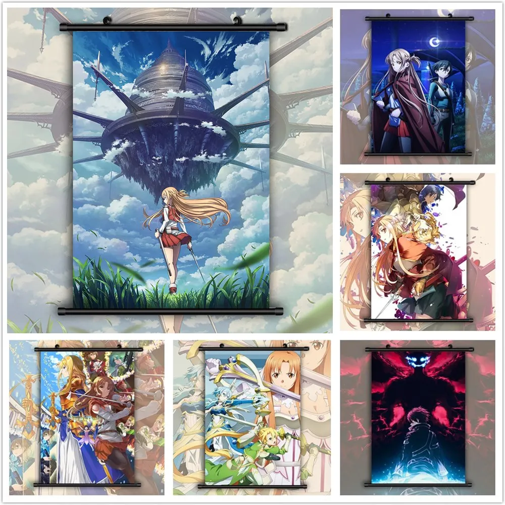 5D DIY Diamond Painting Kit Sword Art Online Alice Asuna Kirito Anime Diamond Embroidery Mosaic Art Rhinestone Room Home Decor