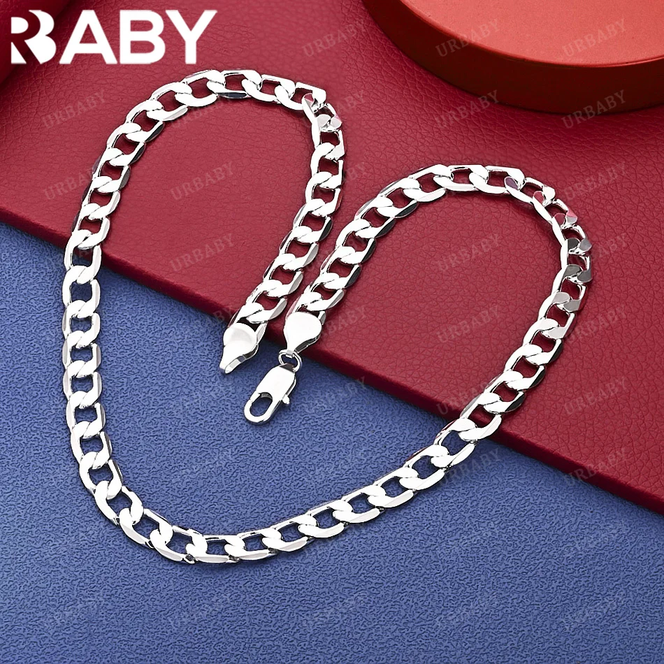 

URBABY 40-75cm 925 Sterling Silver Chain Necklace Creativity Gifts Street All-match Party And Daily Wear